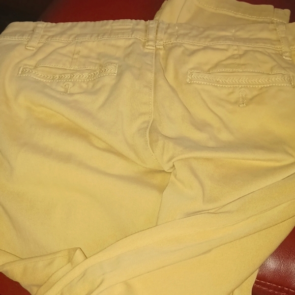 Pilcro and the Letterpress Anthropologie Mustard Yellow khaki pants, sz 26 - Picture 6 of 13